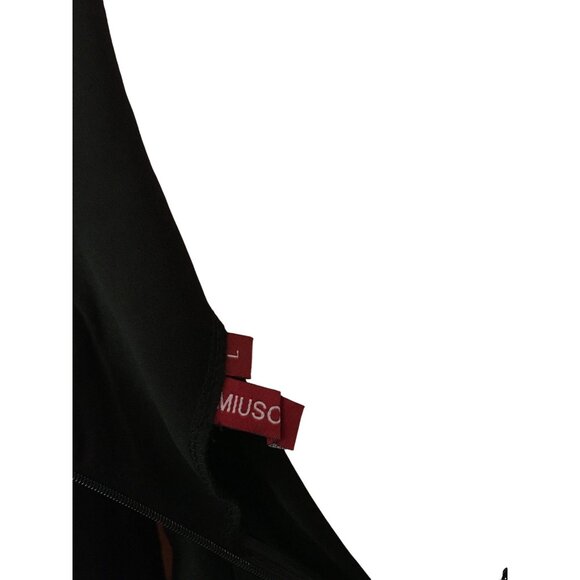 Miusol Black Long-Sleeve Dress With Beaded Shoulder Accents & Sheer Sleeves Size - Picture 6 of 8